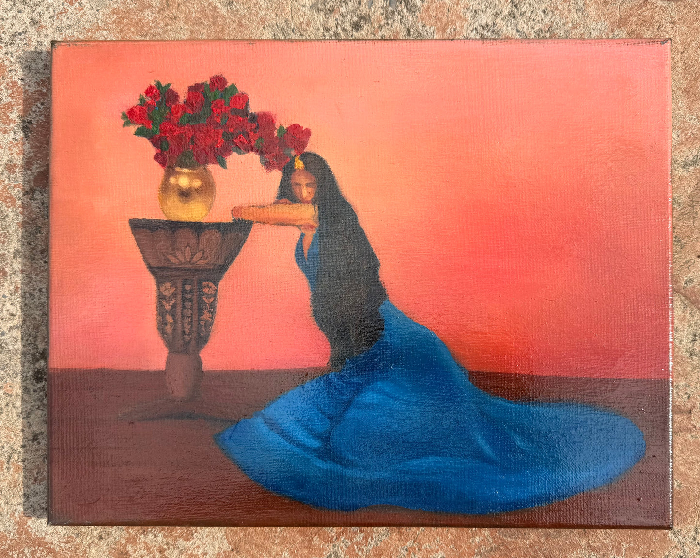 Before the Flowers Wilt. Original 11x14in